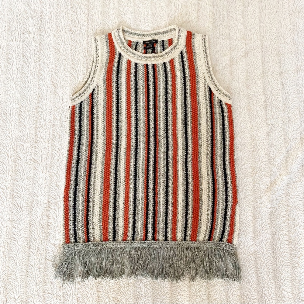(4 for $20) MASSIMO DUTTI Sleeveless Striped Sweater Sz S